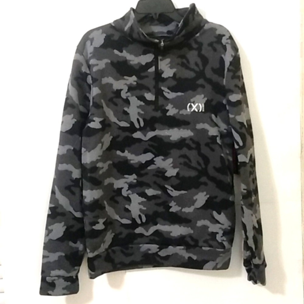 2(X)IST MEN'S GRAY CAMO PULLOVER SWEATSHIRT SIZE 1X NWT
